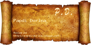 Papdi Dorina névjegykártya